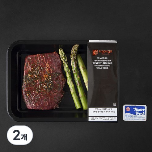 다맛나go 국내산 소고기 시즈닝 앞다리 스테이크 (냉장), 2개, 220g