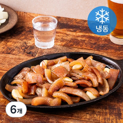 에브리쿡 소금양념 돼지 껍데기 (냉동), 300g, 6개