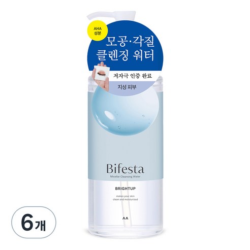 비페스타 미셀라 클렌징 워터 브라이트닝, 400ml, 6개