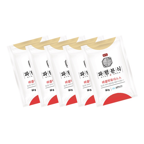 파평분식 떡볶이 소스 분말 매콤한맛, 50g, 5개
