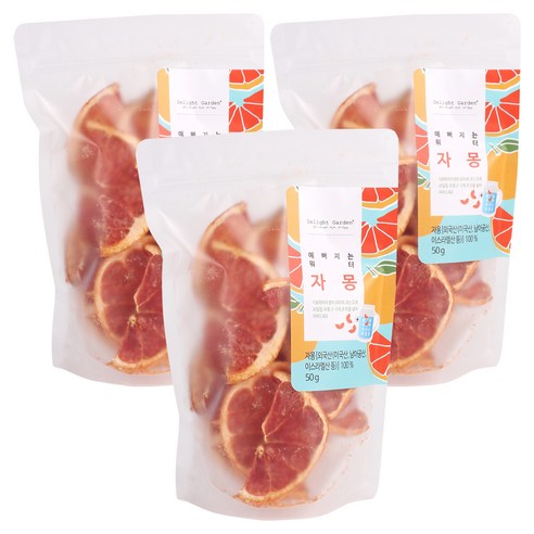 딜라잇가든 과일칩 딜라잇 자몽 슬라이스, 50g, 3개