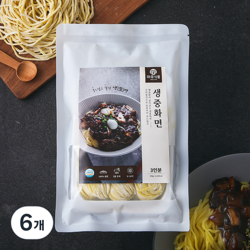 마포식품 생 중화면 3인분, 450g, 6개