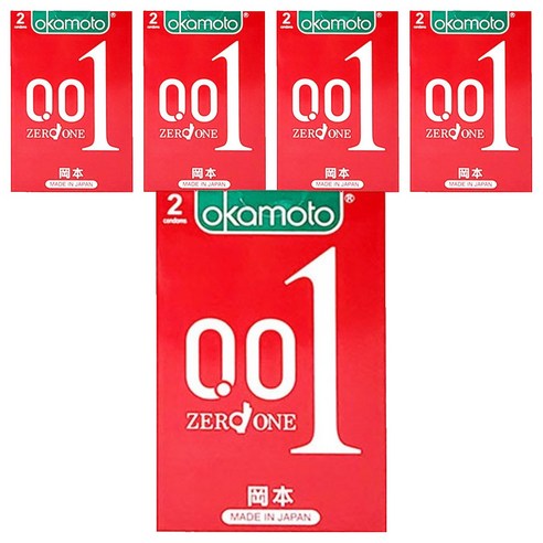 오카모토 001 제로원 슬림형 콘돔, 2개입, 5개