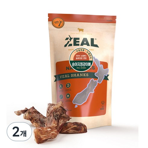 질 뉴질랜드산 강아지 수제간식, 송아지 정강이뼈, 150g, 2개