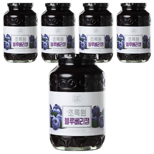 초록원 블루베리잼, 1kg, 5개