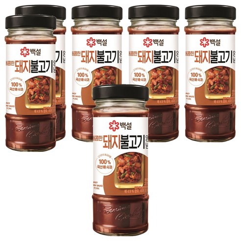 백설 돼지 불고기 양념, 500g, 6개