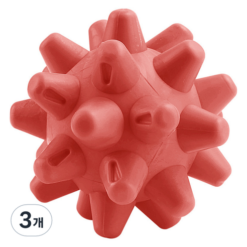 ACDI 3D 입체 실리콘 마사지 볼, 3개, 레드