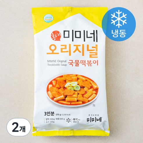 미미네 오리지널 국물떡볶이 (냉동), 570g, 2개