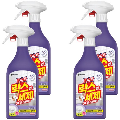 홈스타 락스와 세제 3X 폼 스프레이 후로랄, 500ml, 4개