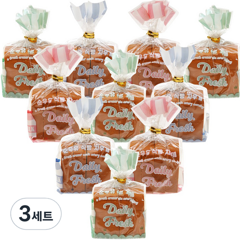 뭉구 순우유 식빵 지우개 10종 세트, 랜덤발송, 3세트