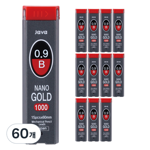 자바펜 나노 골드 샤프심 B, 0.9mm, 60개