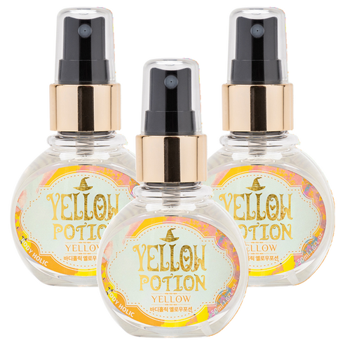 바디홀릭 옐로우포션 바디미스트 라즈베리향, 50ml, 3개