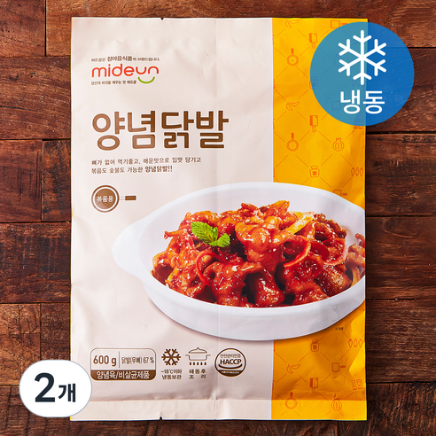 미드운 양념닭발 (냉동), 600g, 2개