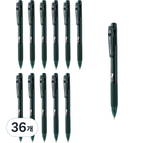 마이펜 세이프티 클립 3색 볼펜 0.38mm, 미드나잇블루, 36개