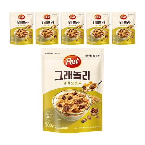 포스트 그래놀라 카카오호두, 300g, 6개
