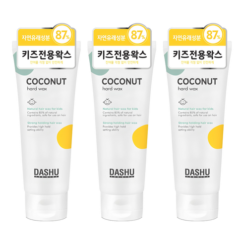 다슈 키즈 코코넛 하드 헤어왁스, 100ml, 3개