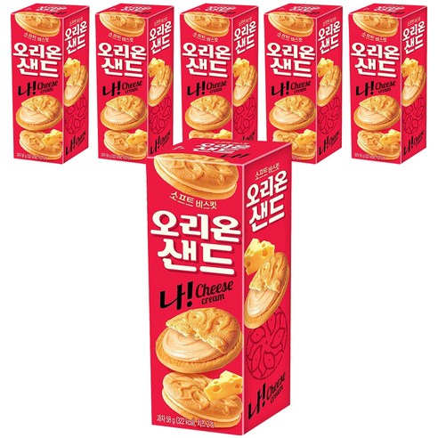 오리온 나 샌드과자, 58g, 6개