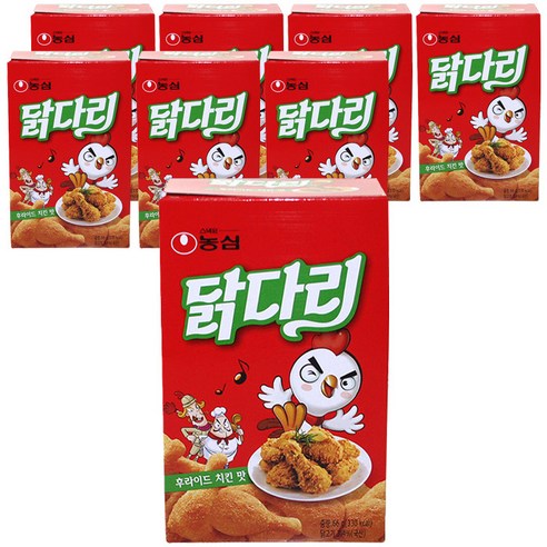 농심 닭다리 후라이드 치킨맛, 66g, 10개