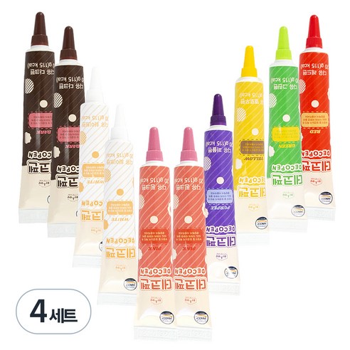 디유 초콜릿 데코펜 7종 세트, 20g, 4세트