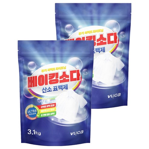 뷰카 퍼펙트 화이트닝 베이킹소다 산소 표백제, 3.1kg, 2개