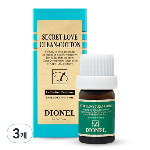 디오넬 시크릿 러브 클린 코튼 여성청결제, 5ml, 3개