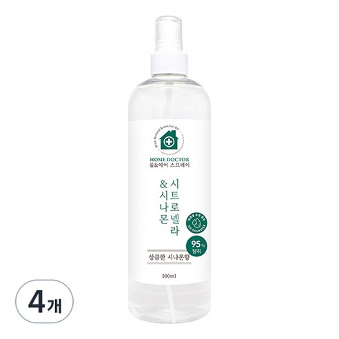 홈닥터 룸 & 에어 스프레이 시트로넬라 & 시나몬, 4개, 500ml
