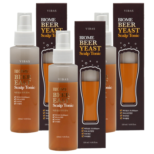 비바스 바이옴 비어이스트 스캘프 토닉, 120ml, 3개