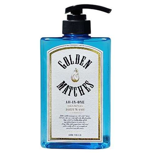 골든매치스 맨즈 올인원 샴푸 앤 바디워시 아쿠아향 500ML, 1개