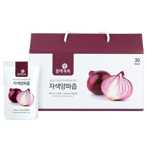 몸애쏙쏙 무농약 자색양파즙 30포, 1개, 300ml