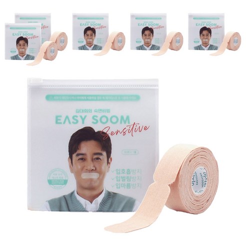 이지숨 센서티브 민감한 피부를위한 입막음 테이프 60p, 6개