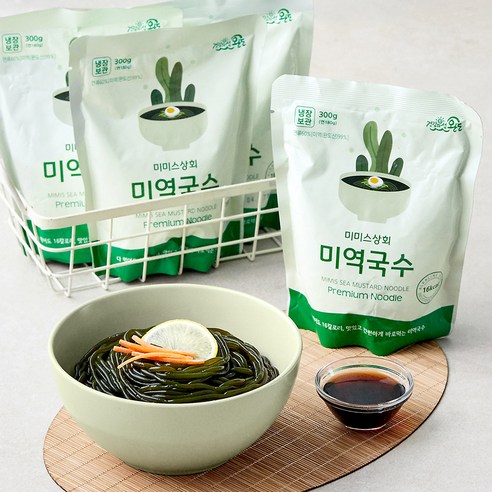 미미스상회 미역국수 300g + 모밀소스 35g 세트, 4세트