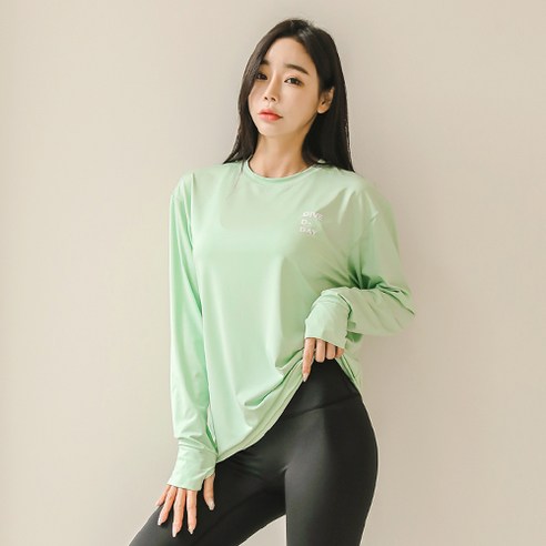 튜브트리 여성용 핑거홀 래쉬가드 상하의 세트 BE8203L