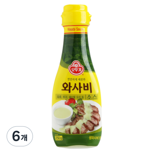 오뚜기 와사비 소스, 250g, 6개