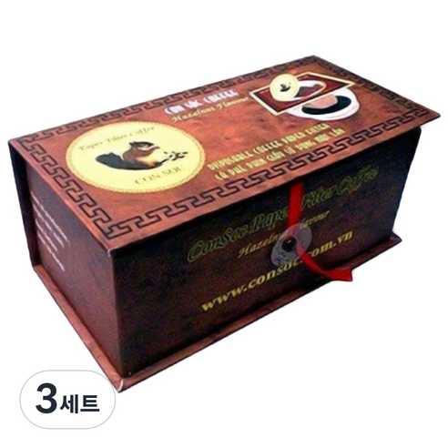 콘삭 페이퍼필터 아라비카 헤이즐넛향 원두커피 10p + 설탕 10p, 3세트