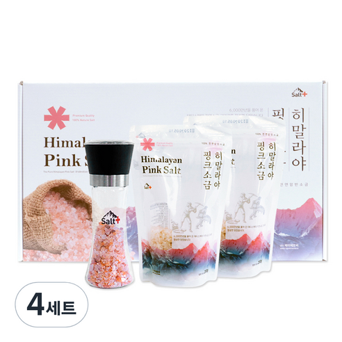 솔트플러스 히말라야 핑크 소금 3종 세트, 575g, 4세트