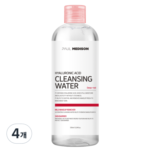 폴메디슨 히알루론산 클렌징 워터, 510ml, 4개