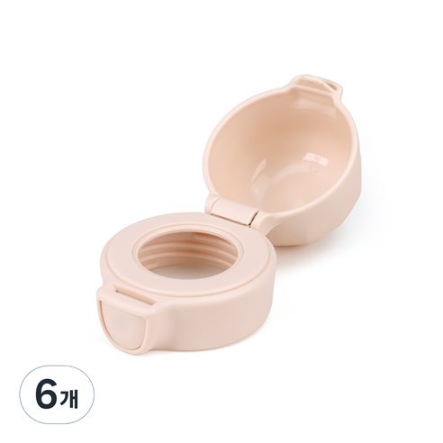 그로미미 유아용 원터치캡 빨대컵, 6개, 스윗피치