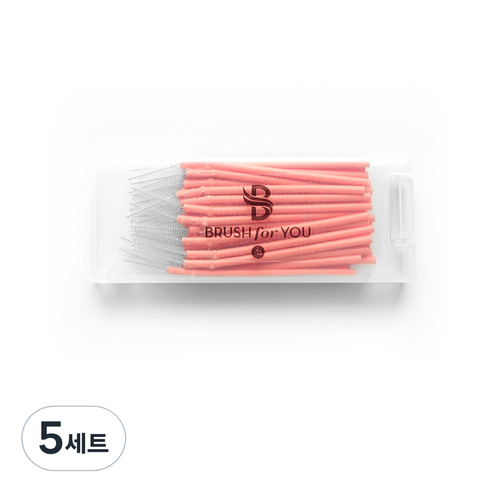 브러쉬포유 휴대용 치간칫솔 4S 0.6mm 50p, 50개, 5세트