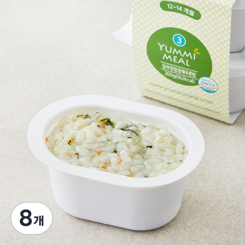 얌이밀 12~14개월 이유식 닭우엉 청경채 무른밥, 100g, 8개