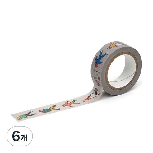 제로퍼제로 마스킹 테이프, 걸어가자, 6개