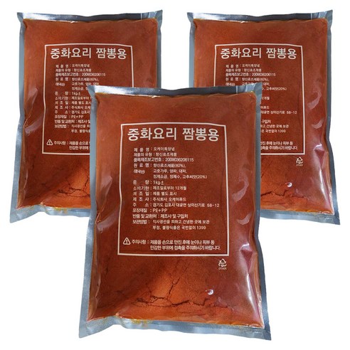 오케이특양념 중화요리 짬뽕용 순한맛, 1kg, 3개