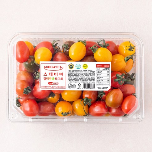 애드스윗 스테비아 컬러방울 토마토, 1kg, 1팩