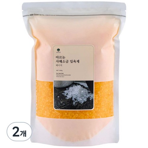 아르논 사해소금 입욕제 베이직 레몬, 1.5kg, 2개