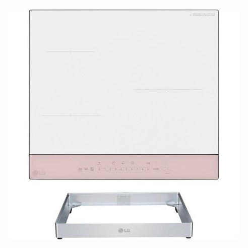 LG 디오스 오브제컬렉션 인덕션 빌트인 3구 전기레인지 미스트 핑크 본품 + 프리스탠딩 자재 8.5cm, BEI3WPQTOC
