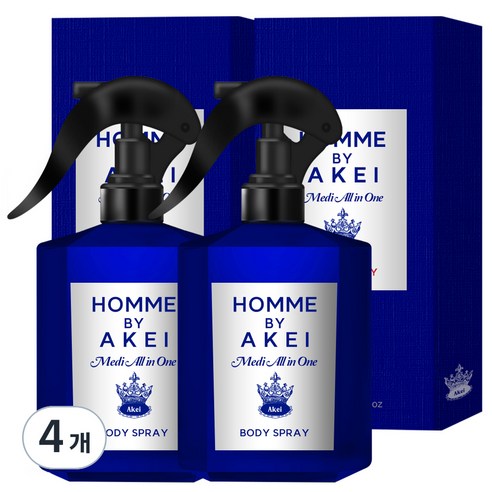 아케이 옴므 메디올인원 데오드란트 바디스프레이 센스페로몬향, 4개, 225ml