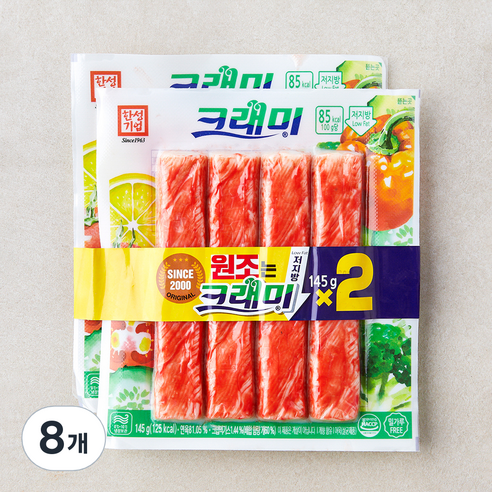 한성기업 크래미 맛살, 145g, 8개