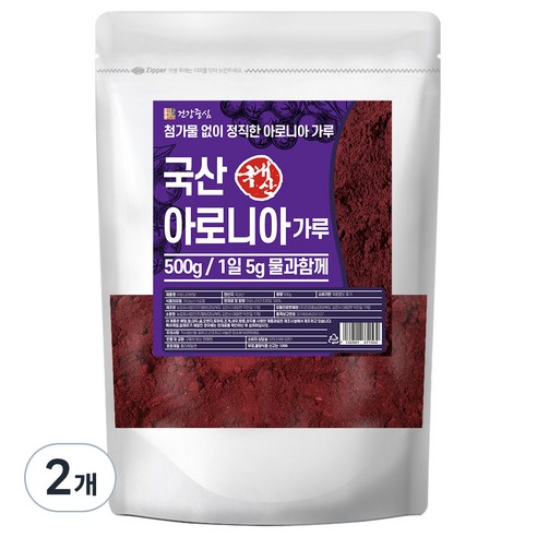 건강중심 아로니아 분말, 2개, 500g