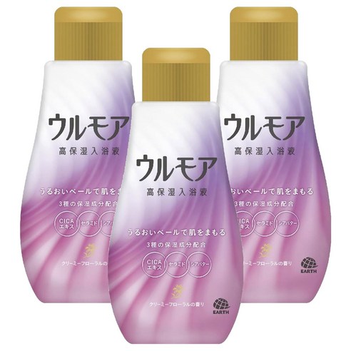 울모어 용기형 액상입욕제 크리미 플로럴, 600ml, 3개