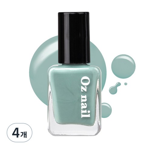 오즈네일 샤인 무드 네일 컬러 매니큐어, 로맨틱민트, 8ml, 4개