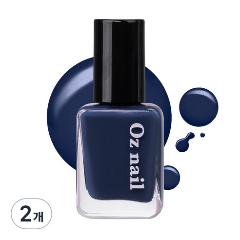오즈네일 샤인 무드 네일 컬러 매니큐어, 27.인디고블루, 8ml, 2개